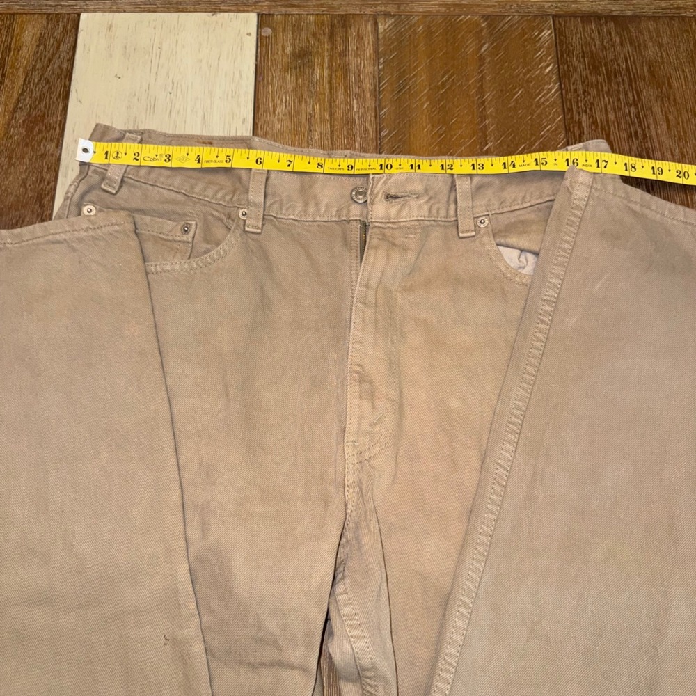 Levi's 550 Relaxed Fit Pants Mens 36x34 Tan Good Vintage Made in USA Tapered - Picture 5 of 7